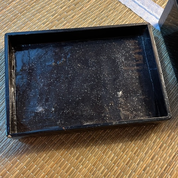 Chinese Inspired Black Wooden Trinket Box w/ Vibrant Hand Painted Dragon Design - Picture 3 of 12